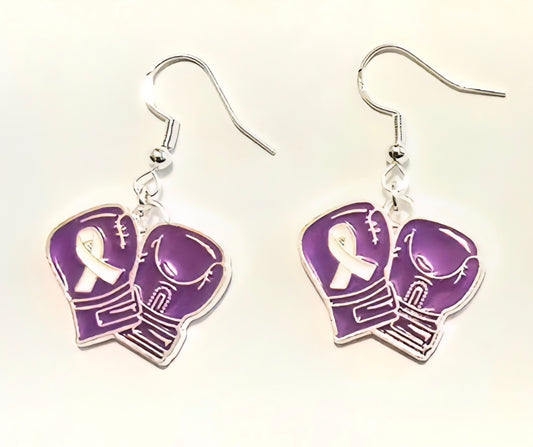 Purple Domestic Violence Earrings