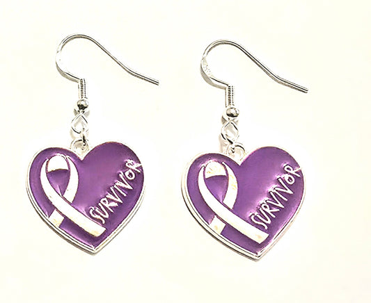 Purple Domestic Violence Earrings