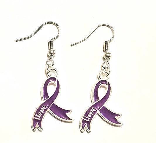 Purple Domestic Violence Earrings