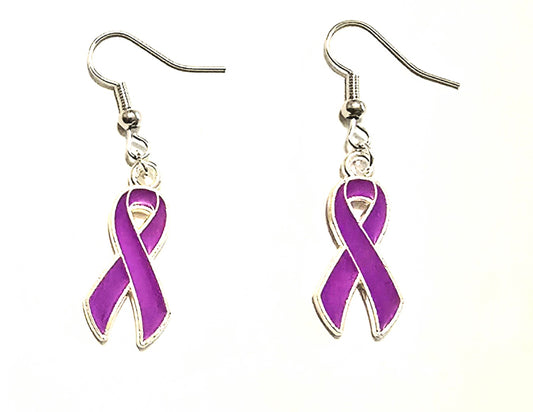 Purple Domestic Violence Earrings