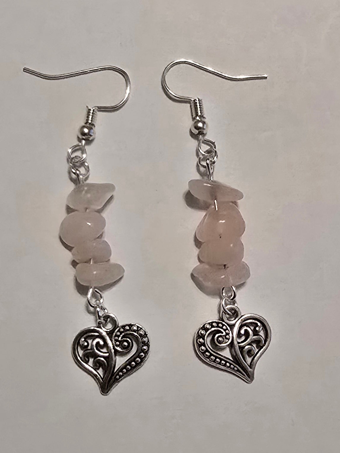 Light Pink Natural Rock Earrings