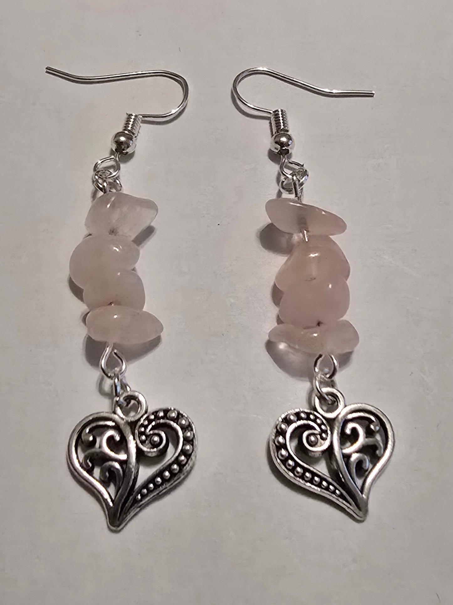 Light Pink Natural Rock Earrings