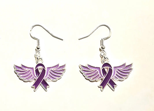 Purple Domestic Violence Earrings