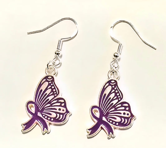 Purple Domestic Violence Earrings